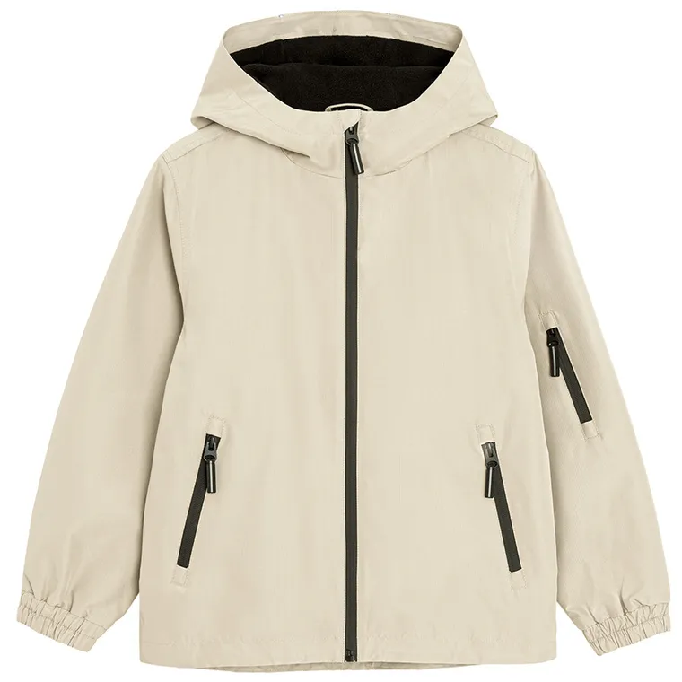 Cool Club, Kurtka chłopięca z kapturem, beżowa