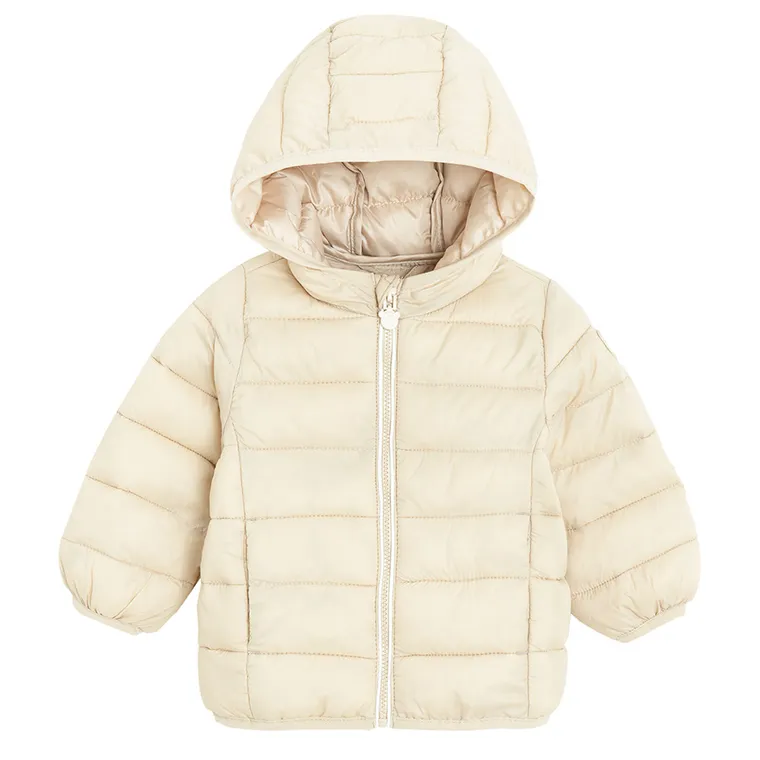 Cool Club, Kurtka chłopięca z kapturem, beżowa