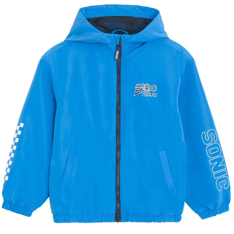 Cool Club, Kurtka chłopięca z kapturem, niebieska, Sonic the Hedgehog