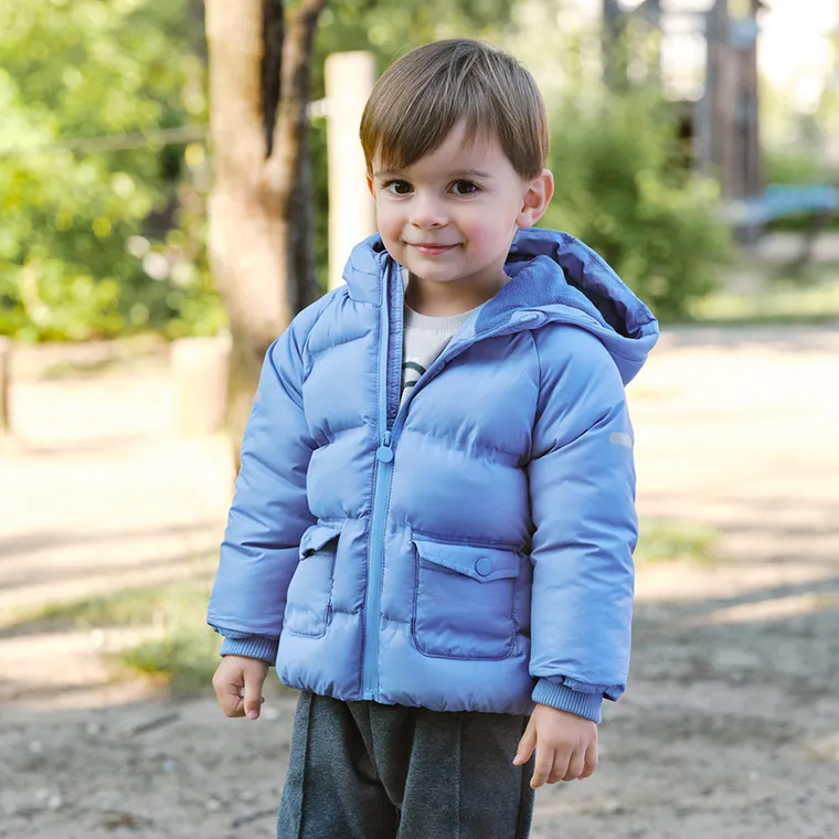 Cool Club, Kurtka chłopięca z kapturem, ocieplana, niebieska