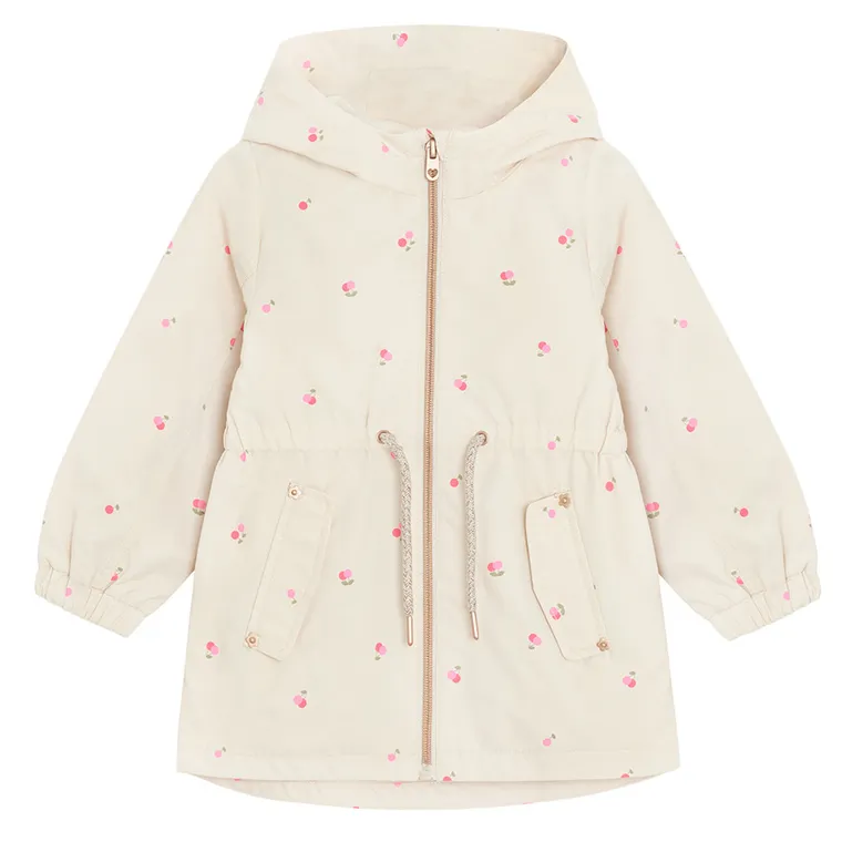 Cool Club, Kurtka dziewczęca z kapturem, beżowa