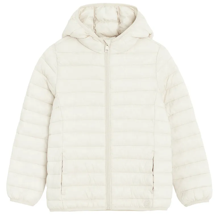Cool Club, Kurtka dziewczęca z kapturem, ecru