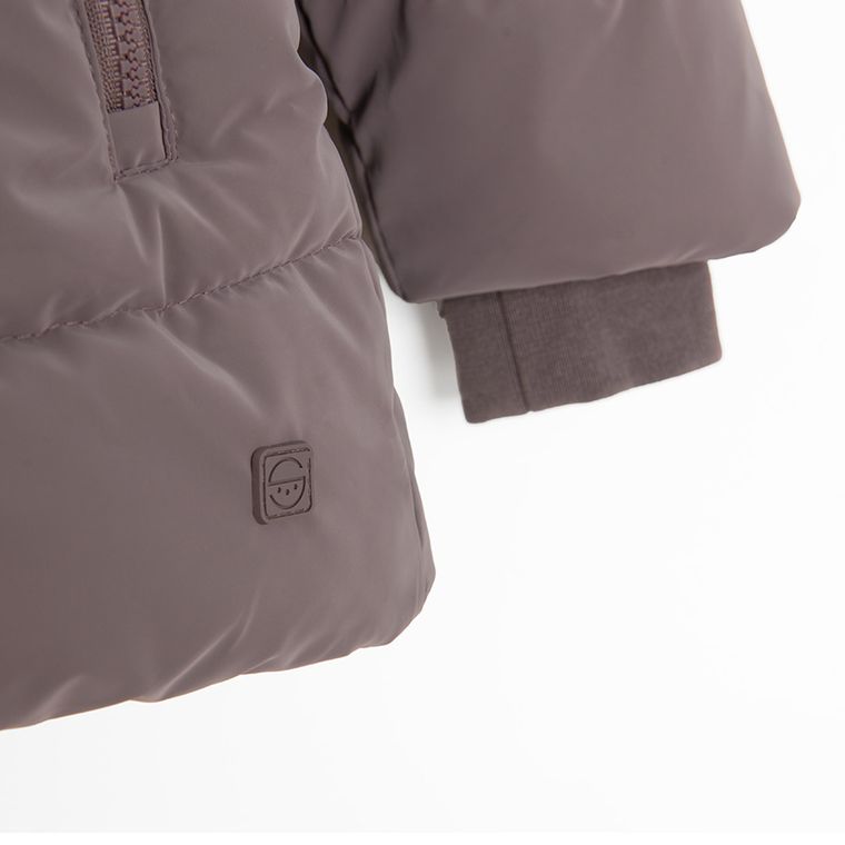 Cool Club, Kurtka dziewczęca z kapturem, ocieplana, ciemnofioletowa