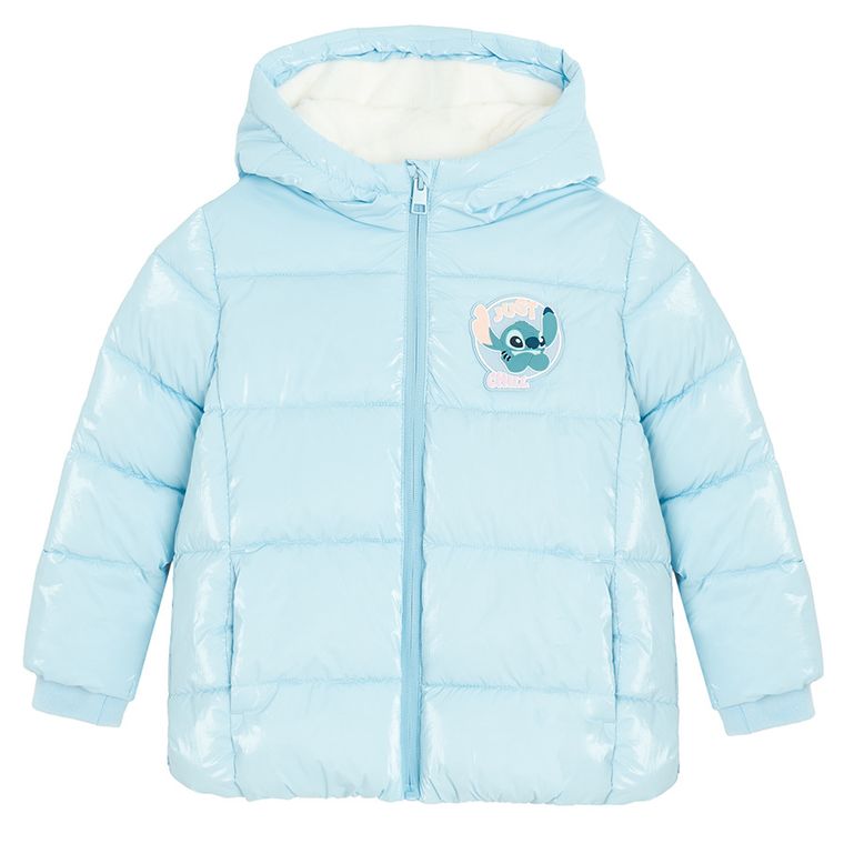Cool Club, Kurtka dziewczęca z kapturem, ocieplana, niebieska, Lilo i Stitch
