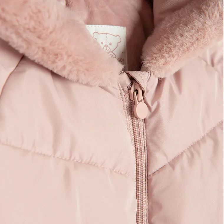 Cool Club, Kurtka dziewczęca z kapturem, ocieplana, różowa