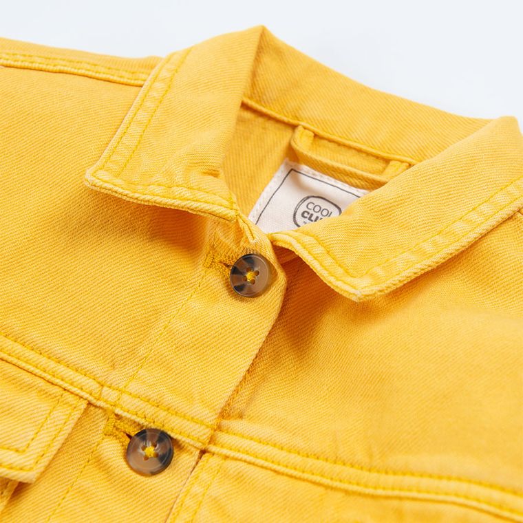Cool Club, Kurtka jeansowa dziewczęca, żółta