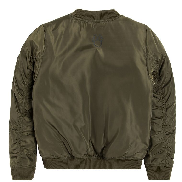 Cool Club, Kurtka jesienna dziewczęca, zielona, bomberka, Myszka Minnie