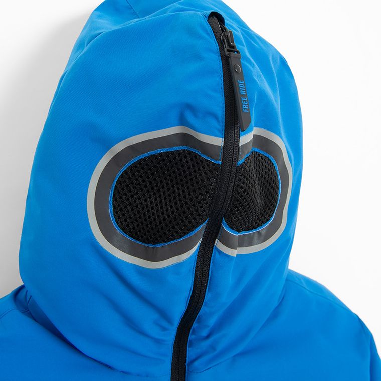 Cool Club, Kurtka narciarska chłopięca z kapturem, ocieplana, niebieska