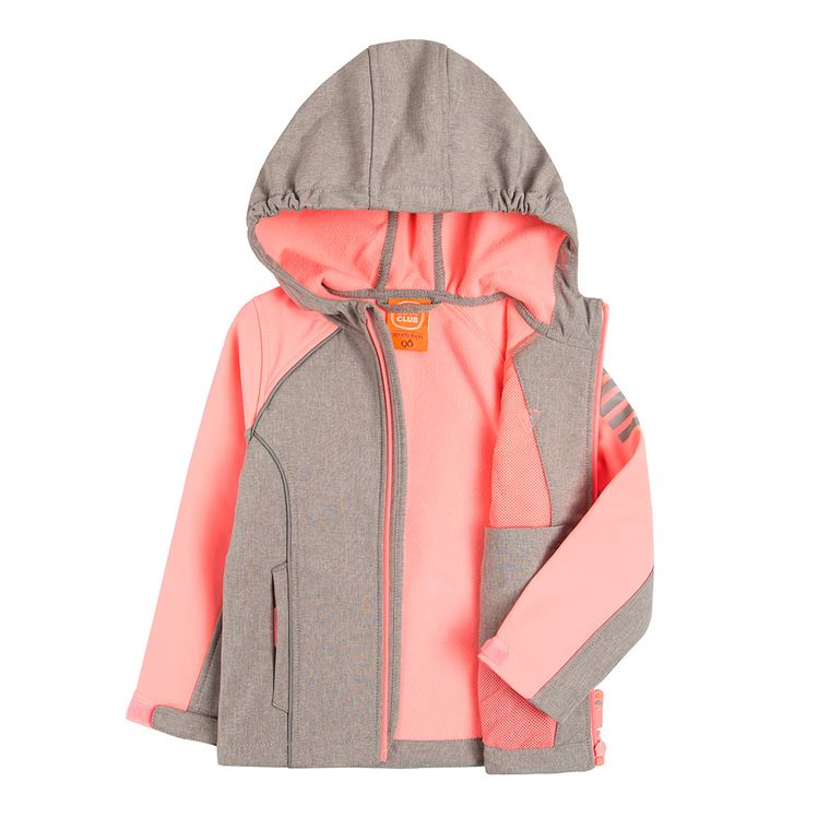 Cool Club, Kurtka softshell dziewczęca, neonowy róż
