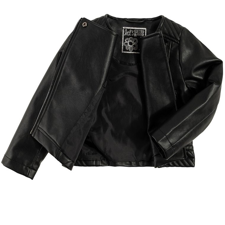 Cool Club, Kurtka wiosenna dziewczęca, ramoneska, czarna