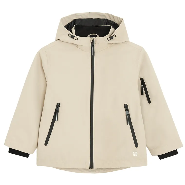 Cool Club, Kurtka z kapturem chłopięca, beżowa