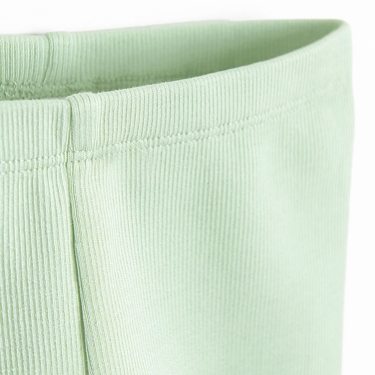 Cool Club, Legginsy dziewczęce 3/4, prążkowane, zielone