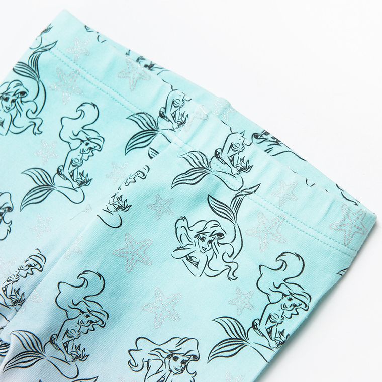 Cool Club, Legginsy dziewczęce 3/4, turkusowo-różowe, Księżniczki Disneya