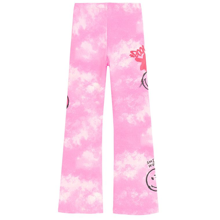 Cool Club, Legginsy dziewczęce, dzwony, różowe, SmileyWorld