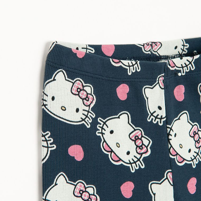 Cool Club, Legginsy dziewczęce, flare, prążkowane, niebieskie, Hello Kitty