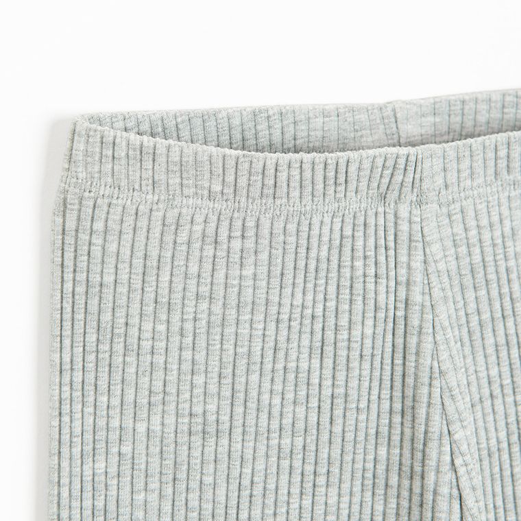 Cool Club, Legginsy dziewczęce, flare, prążkowane, szare