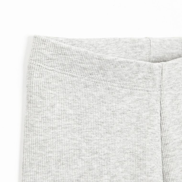 Cool Club, Legginsy dziewczęce, flare, prążkowane, szare