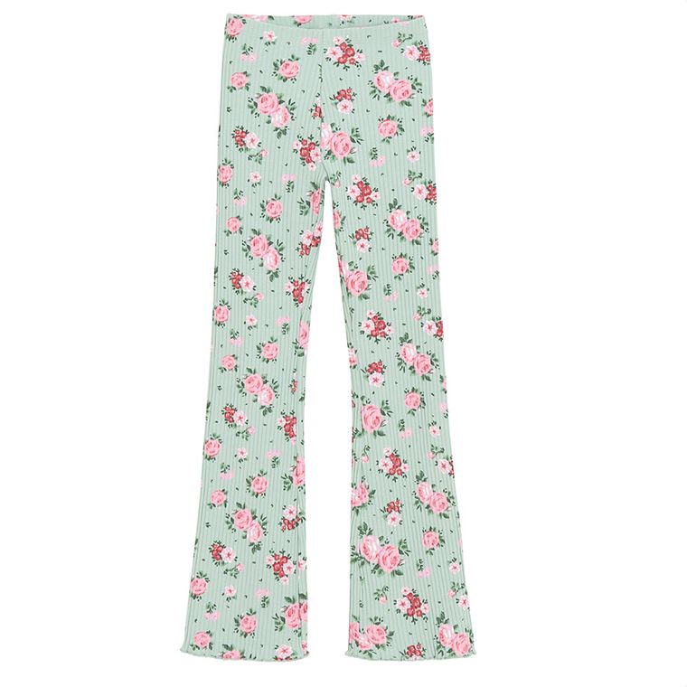 Cool Club, Legginsy dziewczęce, flare, prążkowane, zielone