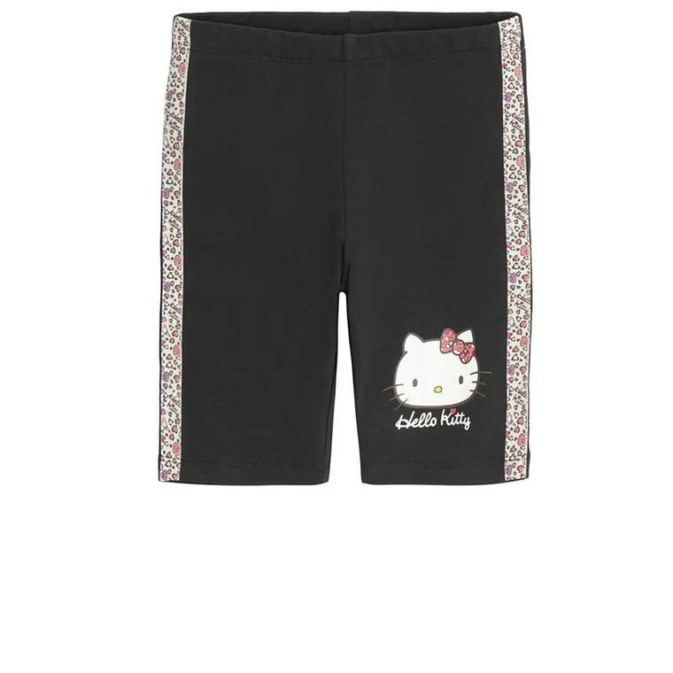 Cool Club, Legginsy dziewczęce, kolarki, czarne, Hello Kitty