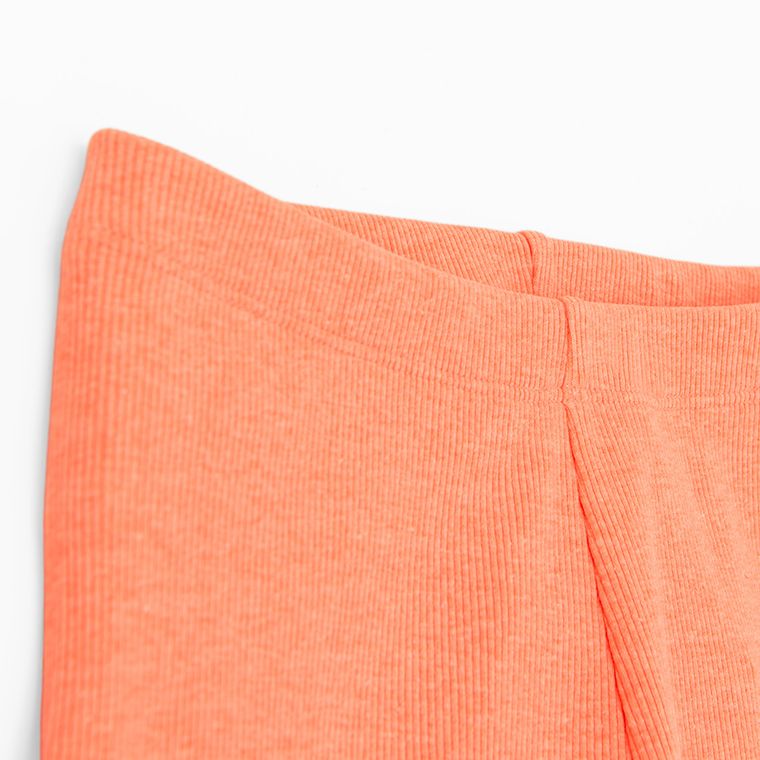 Cool Club, Legginsy dziewczęce, kolarki, prążkowane, pomarańczowe fluo