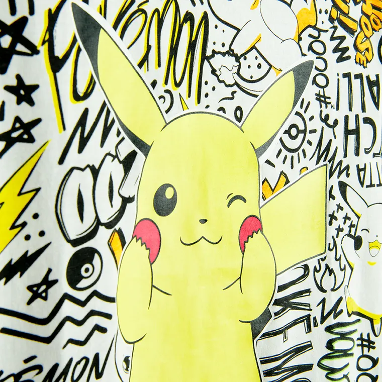 Cool Club, Luźny t-shirt chłopięcy, biały, Pokemon