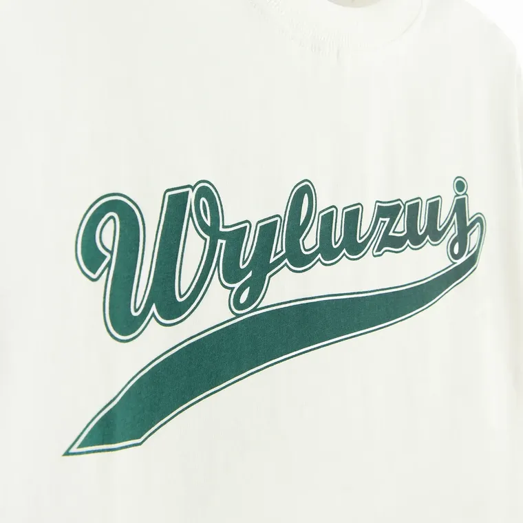 Cool Club, Luźny t-shirt chłopięcy, ecru