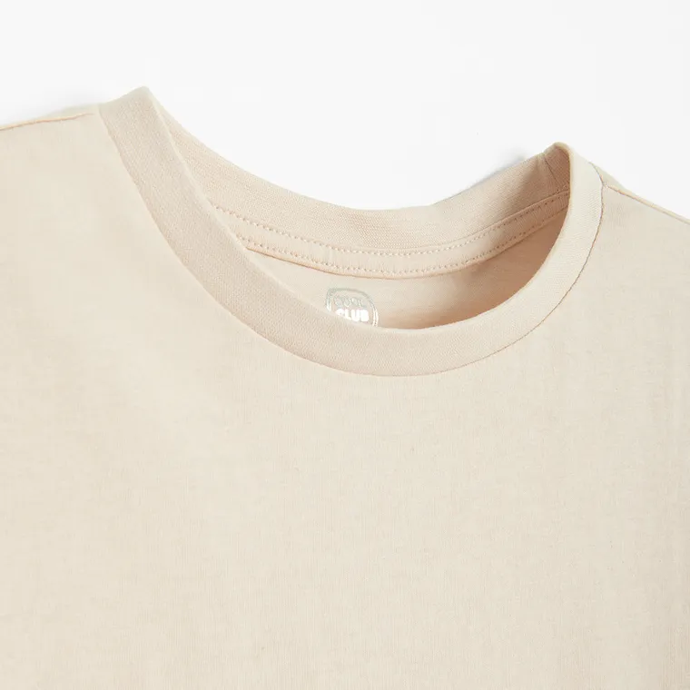 Cool Club, Luźny t-shirt dziewczęcy, beżowy