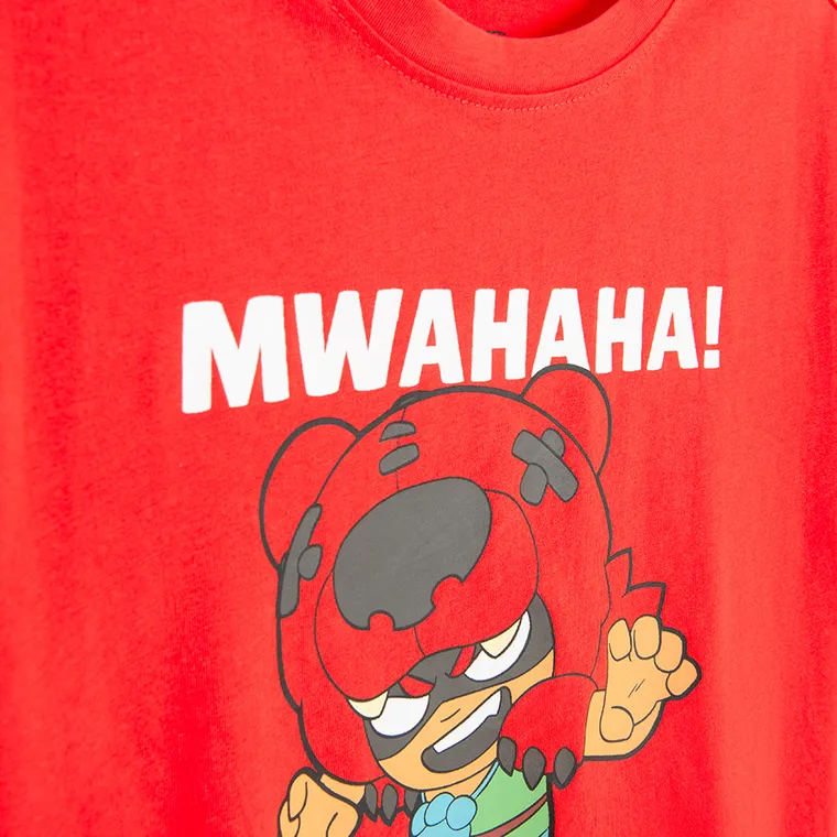 Cool Club, Luźny t-shirt dziewczęcy, czerwony, Brawl Stars