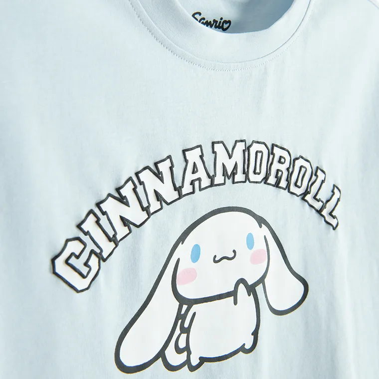 Cool Club, Luźny t-shirt dziewczęcy, niebieski, Hello Kitty and Friends