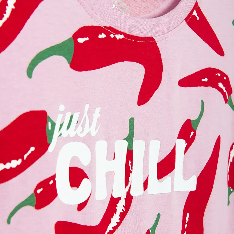 Cool Club, Luźny t-shirt dziewczęcy, różowy
