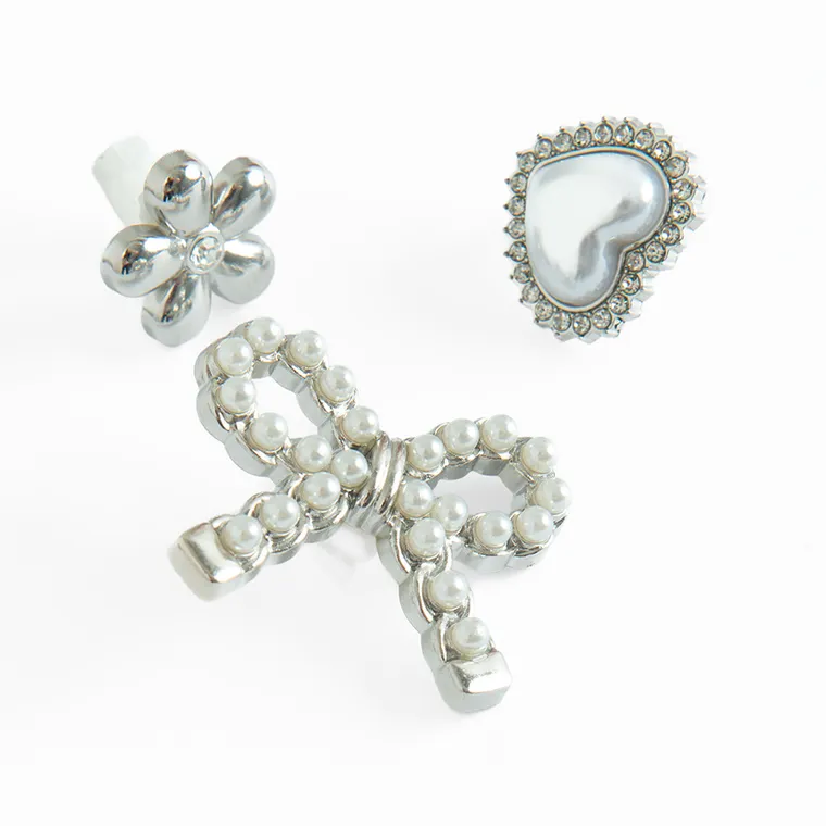 Cool Club, Ozdoby do butów dziewczęce, srebrne, zestaw, 6 szt.