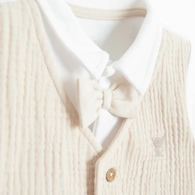 Cool Club, Pajac chłopięcy, beżowy