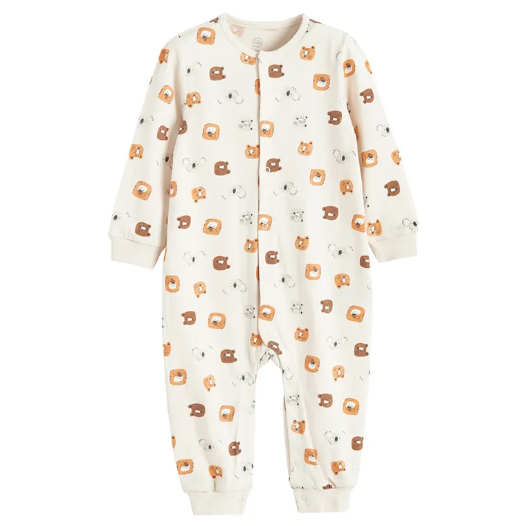 Cool Club, Pajac chłopięcy, beżowy, zestaw, 2 szt.