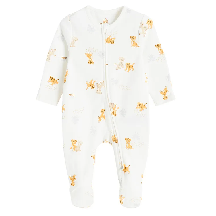 Cool Club, Pajac chłopięcy, biały, Król Lew, zestaw, 2 szt.