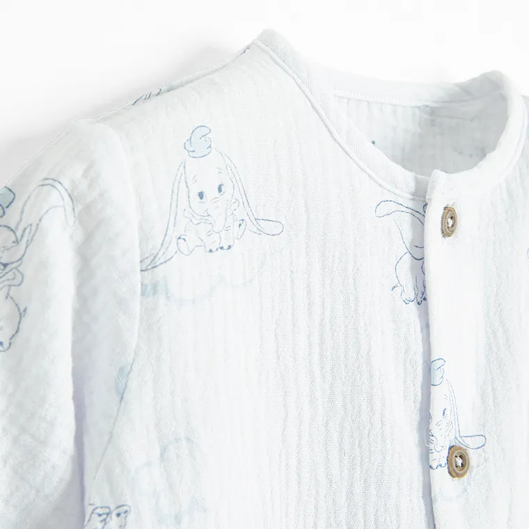 Cool Club, Pajac chłopięcy, muślinowy, biały, Dumbo