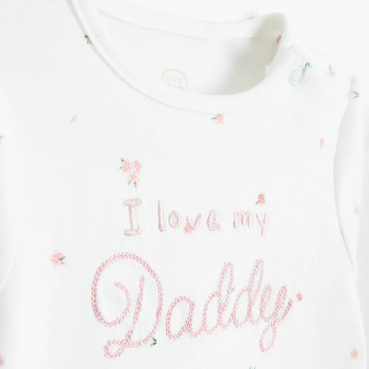 Cool Club, Pajac dziewczęcy, biało-różowy