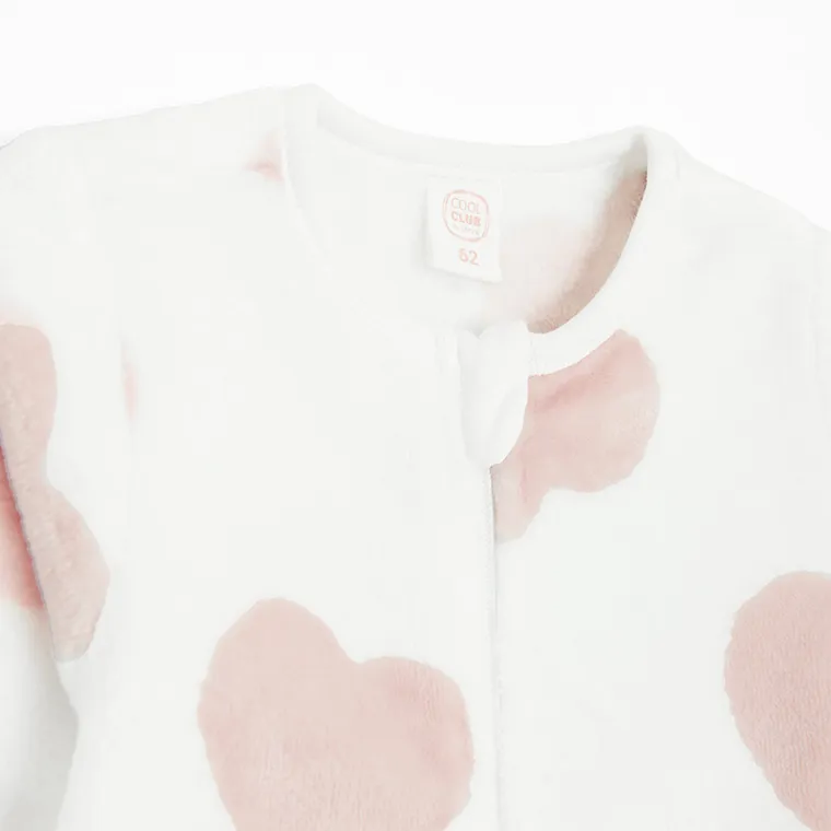 Cool Club, Pajac dziewczęcy, polarowy, biały