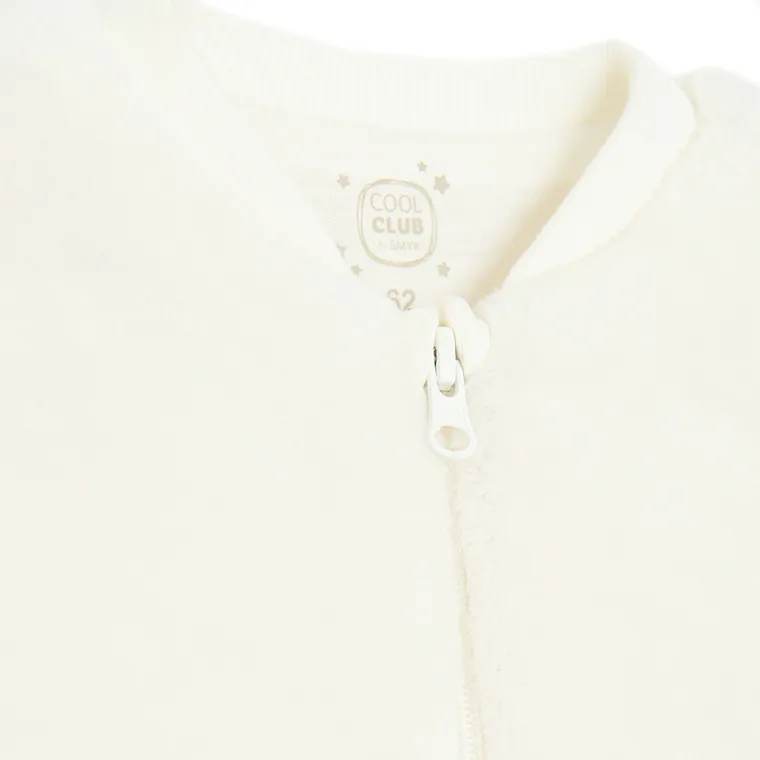 Cool Club, Pajac niemowlęcy, ocieplany, ecru