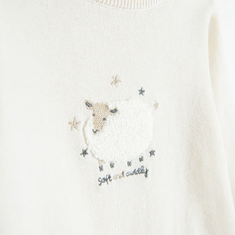 Cool Club, Pajac niemowlęcy, sweterkowy, beżowy