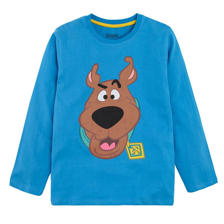 Cool Club, Piżama chłopięca, niebieska, krata, Scooby-Doo