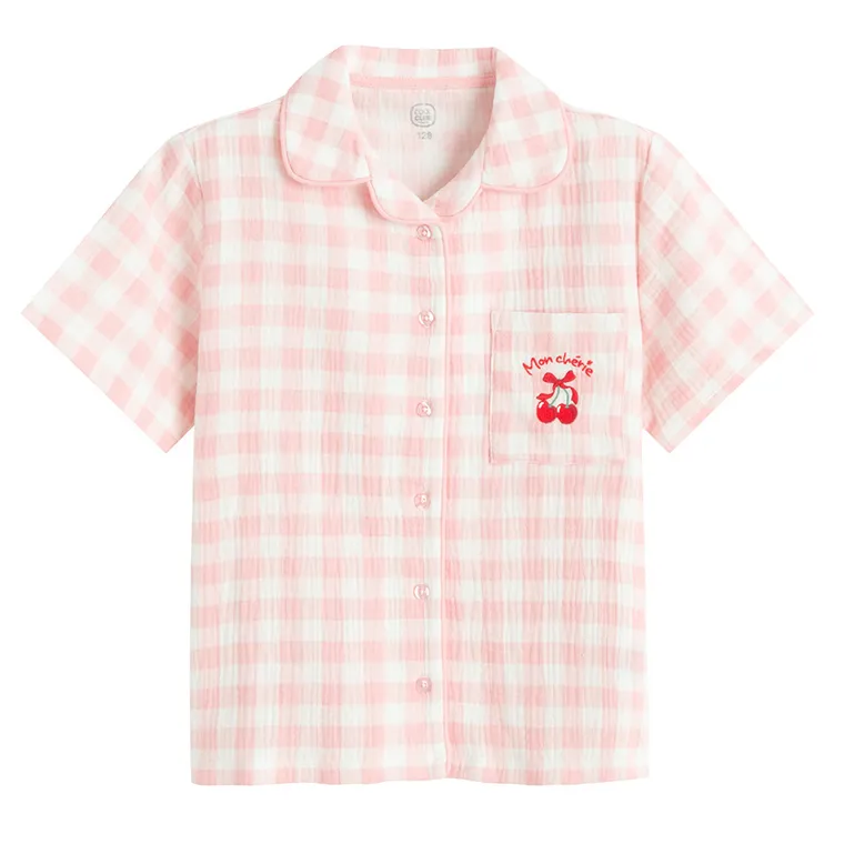 Cool Club, Piżama dziewczęca, muślinowa, biało-różowa