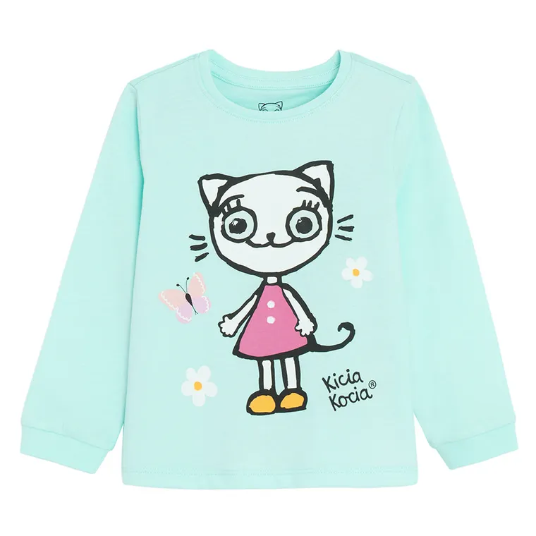 Cool Club, Piżama dziewczęca, turkusowa, Kicia Kocia