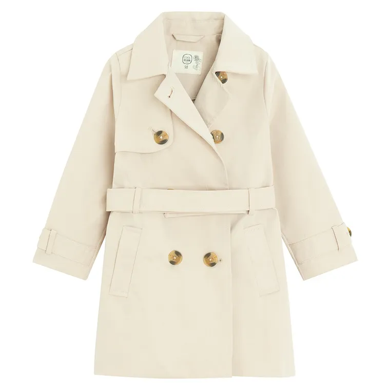 Cool Club, Płaszcz dziewczęcy, beżowy