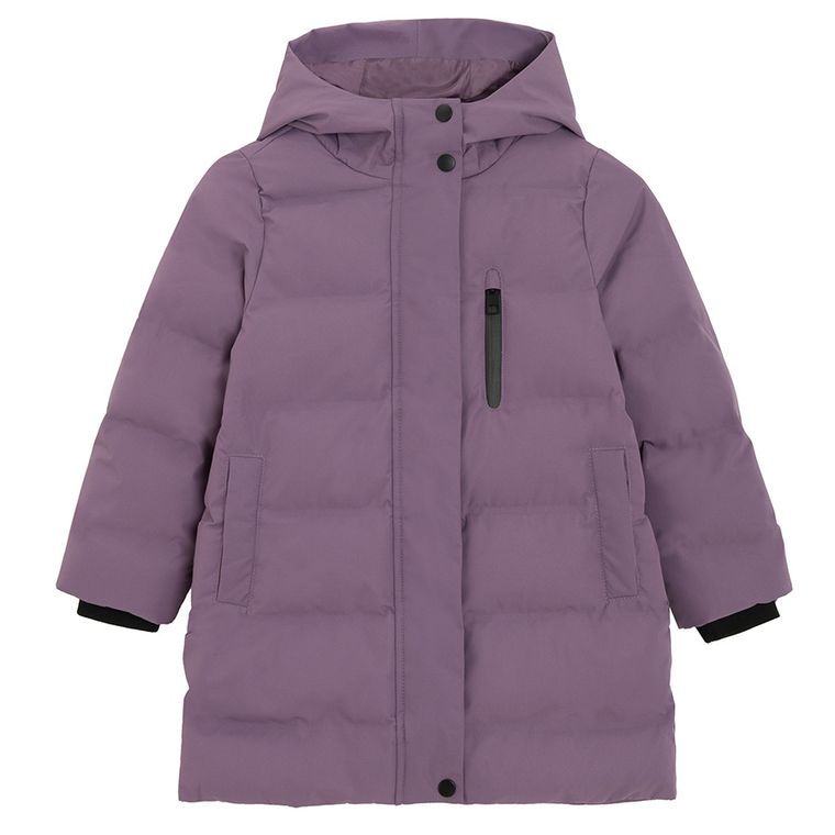 Cool Club, Płaszcz dziewczęcy z kapturem, ocieplany, fioletowy