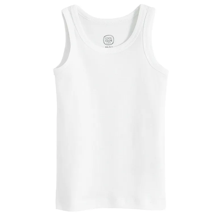 Cool Club, Podkoszulek chłopięcy, biały, zestaw, 2 szt.