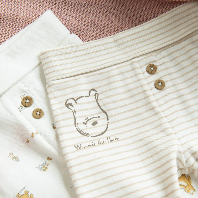 Cool Club, Półspiochy dziewczęce, białe, Kubuś Puchatek, zestaw, 2 szt.