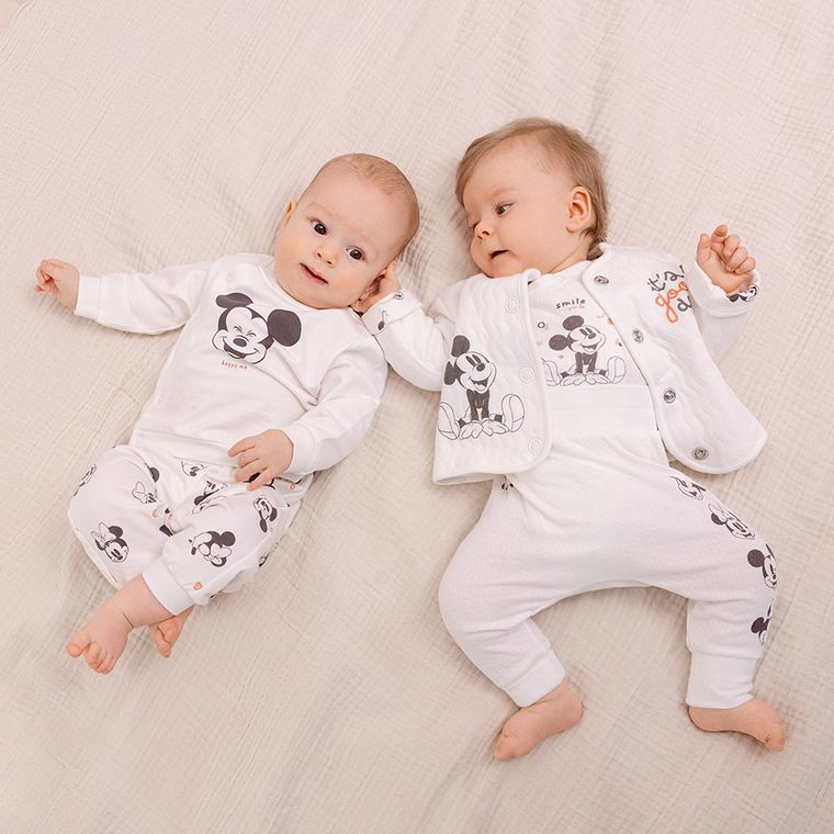 Cool Club, Półśpiochy dziewczęce, ecru, Klub przyjaciół Myszki Mickey, zestaw, 2 szt.