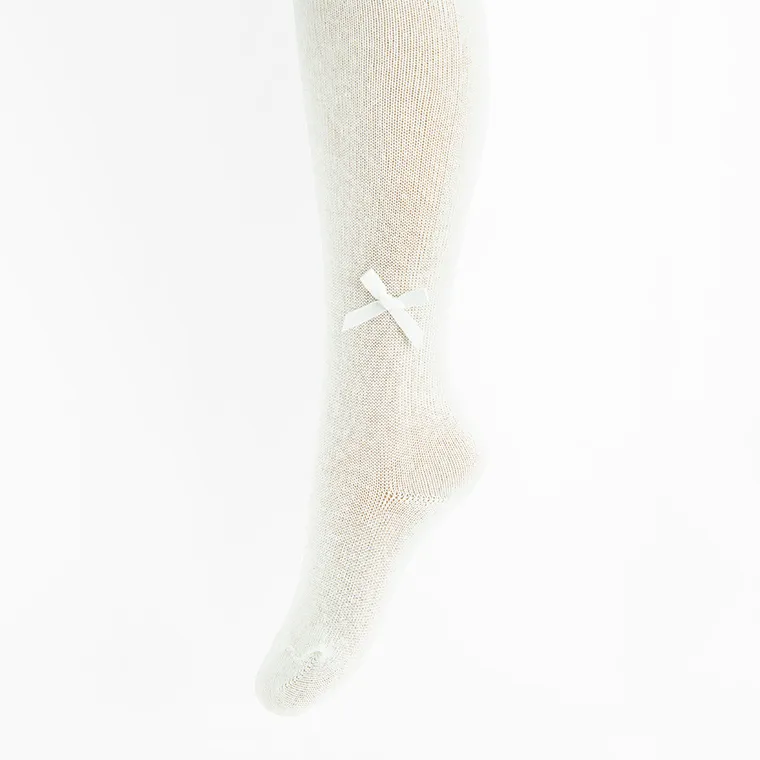 Cool Club, Rajstopy dziewczęce, bawełna organiczna, ecru, zestaw, 2 szt.