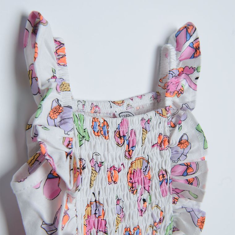 Cool Club, Rampers dziewczęcy, ecru