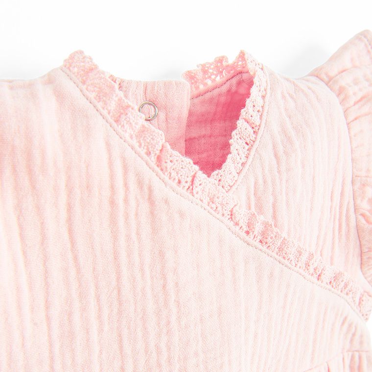 Cool Club, Rampers dziewczęcy, muślinowy, różowy